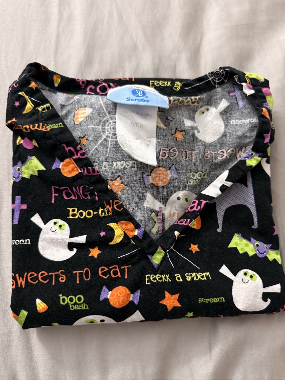 Halloween Scrub Top